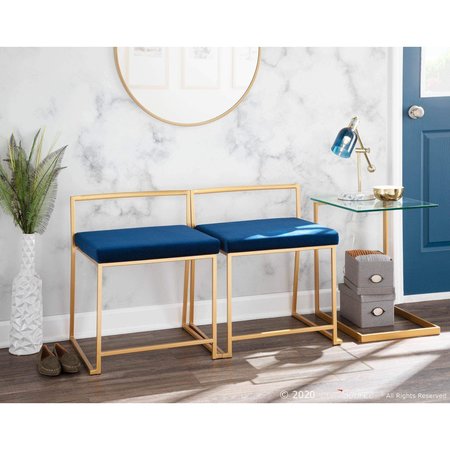 Lumisource Zenn End Table in Gold with Clear Glass TB-ZENN AU+GLS